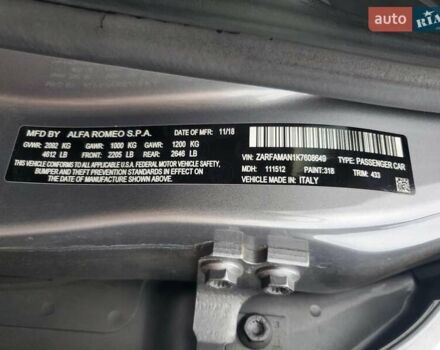 Сірий Альфа Ромео Джулія, об'ємом двигуна 2 л та пробігом 96 тис. км за 6100 $, фото 11 на Automoto.ua