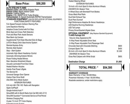 Белый Альфа Ромео Стелвио, объемом двигателя 2 л и пробегом 59 тыс. км за 27500 $, фото 2 на Automoto.ua