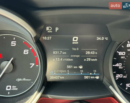 Серый Альфа Ромео Стелвио, объемом двигателя 2 л и пробегом 36 тыс. км за 31400 $, фото 36 на Automoto.ua