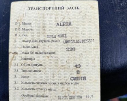 Альфа Другая, об'ємом двигуна 72 л та пробігом 0 тис. км за 158 $, фото 3 на Automoto.ua