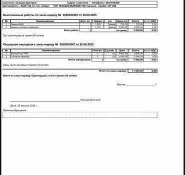 Черный Ауди 100, объемом двигателя 2.5 л и пробегом 338 тыс. км за 4000 $, фото 20 на Automoto.ua
