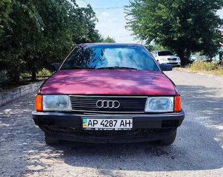 Красный Ауди 100, объемом двигателя 2.2 л и пробегом 160 тыс. км за 1000 $, фото 1 на Automoto.ua