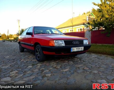 Красный Ауди 100, объемом двигателя 2 л и пробегом 230 тыс. км за 2550 $, фото 1 на Automoto.ua
