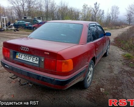 Красный Ауди 100, объемом двигателя 2.8 л и пробегом 320 тыс. км за 2500 $, фото 1 на Automoto.ua
