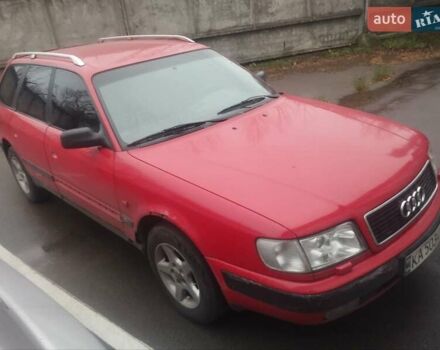 Красный Ауди 100, объемом двигателя 2.6 л и пробегом 380 тыс. км за 3300 $, фото 1 на Automoto.ua