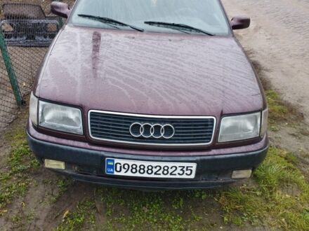 Красный Ауди 100, объемом двигателя 2 л и пробегом 230 тыс. км за 1000 $, фото 1 на Automoto.ua