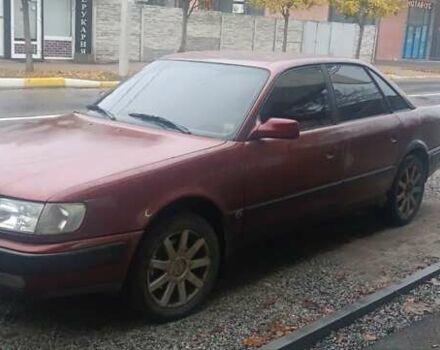 Красный Ауди 100, объемом двигателя 2 л и пробегом 390 тыс. км за 3000 $, фото 1 на Automoto.ua