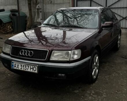 Красный Ауди 100, объемом двигателя 2.8 л и пробегом 495 тыс. км за 1700 $, фото 1 на Automoto.ua