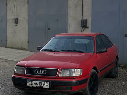 Красный Ауди 100, объемом двигателя 1.8 л и пробегом 300 тыс. км за 1700 $, фото 1 на Automoto.ua