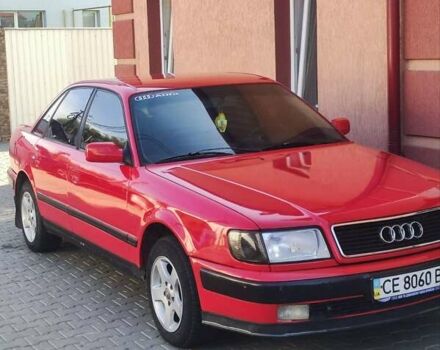 Красный Ауди 100, объемом двигателя 2 л и пробегом 280 тыс. км за 2500 $, фото 1 на Automoto.ua