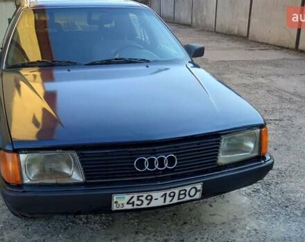 Синий Ауди 100, объемом двигателя 1.8 л и пробегом 350 тыс. км за 1750 $, фото 1 на Automoto.ua