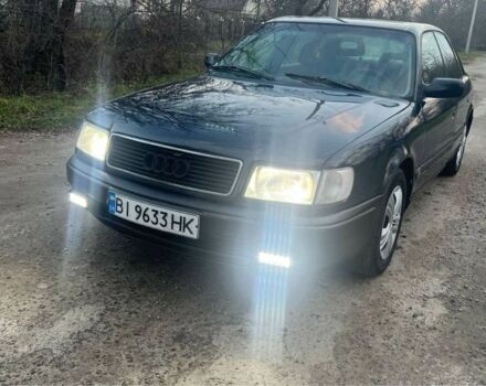 Синий Ауди 100, объемом двигателя 2.8 л и пробегом 258 тыс. км за 2500 $, фото 1 на Automoto.ua