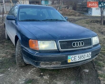 Синий Ауди 100, объемом двигателя 1.98 л и пробегом 450 тыс. км за 1800 $, фото 1 на Automoto.ua