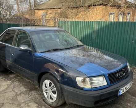 Синий Ауди 100, объемом двигателя 2.8 л и пробегом 450 тыс. км за 1265 $, фото 1 на Automoto.ua