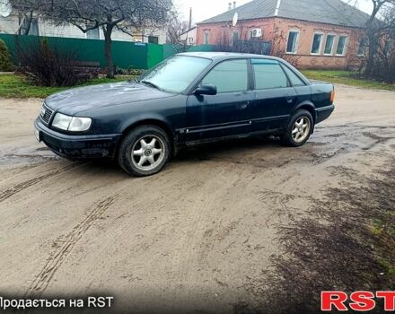 Синий Ауди 100, объемом двигателя 2.8 л и пробегом 300 тыс. км за 1600 $, фото 1 на Automoto.ua