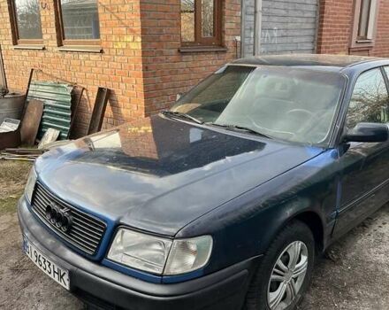 Синий Ауди 100, объемом двигателя 2.8 л и пробегом 450 тыс. км за 1265 $, фото 1 на Automoto.ua