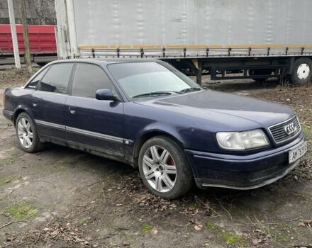 Синий Ауди 100, объемом двигателя 2.6 л и пробегом 400 тыс. км за 1000 $, фото 1 на Automoto.ua
