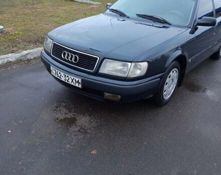 Зеленый Ауди 100, объемом двигателя 2 л и пробегом 368 тыс. км за 2350 $, фото 1 на Automoto.ua