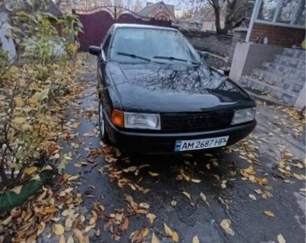 Черный Ауди 80, объемом двигателя 1.8 л и пробегом 400 тыс. км за 1000 $, фото 1 на Automoto.ua