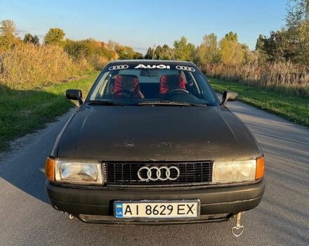 Черный Ауди 80, объемом двигателя 1.6 л и пробегом 319 тыс. км за 1250 $, фото 1 на Automoto.ua