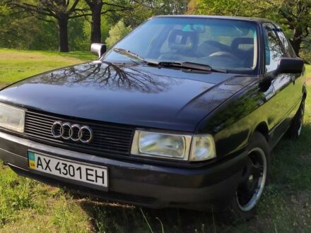 Ауді 80 1989 у Люботине на Automoto.ua Чорний Ауді 80, об'ємом двигуна 1.8 л та пробігом 370 тис. км за 1450 $, фото 1 на Automoto.ua