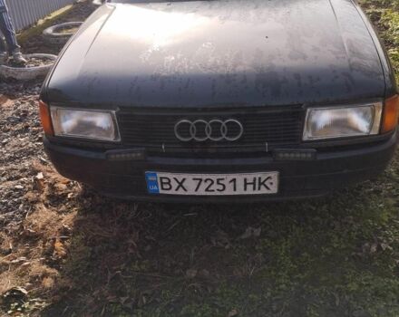 Черный Ауди 80, объемом двигателя 1.6 л и пробегом 377 тыс. км за 1800 $, фото 1 на Automoto.ua