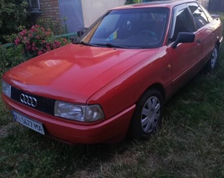 Красный Ауди 80, объемом двигателя 1.8 л и пробегом 400 тыс. км за 1100 $, фото 1 на Automoto.ua