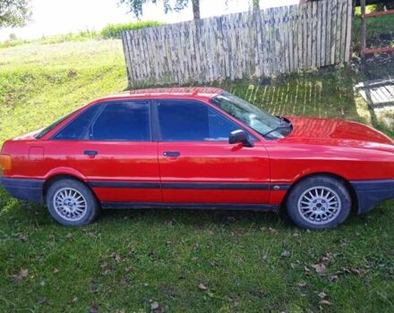 Красный Ауди 80, объемом двигателя 1.8 л и пробегом 80 тыс. км за 1400 $, фото 1 на Automoto.ua