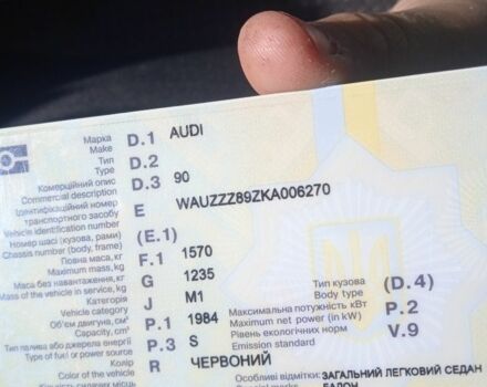 Красный Ауди 80, объемом двигателя 2 л и пробегом 184 тыс. км за 800 $, фото 5 на Automoto.ua