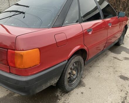 Красный Ауди 80, объемом двигателя 1.6 л и пробегом 400 тыс. км за 1000 $, фото 3 на Automoto.ua