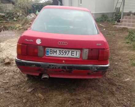 Красный Ауди 80, объемом двигателя 2 л и пробегом 184 тыс. км за 800 $, фото 2 на Automoto.ua
