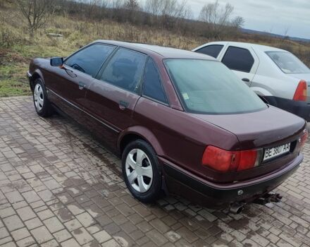Красный Ауди 80, объемом двигателя 2 л и пробегом 322 тыс. км за 1150 $, фото 2 на Automoto.ua