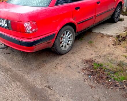 Красный Ауди 80, объемом двигателя 2 л и пробегом 50 тыс. км за 1100 $, фото 5 на Automoto.ua