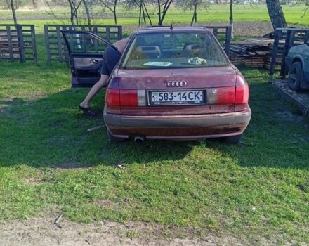 Красный Ауди 80, объемом двигателя 2 л и пробегом 250 тыс. км за 1800 $, фото 6 на Automoto.ua