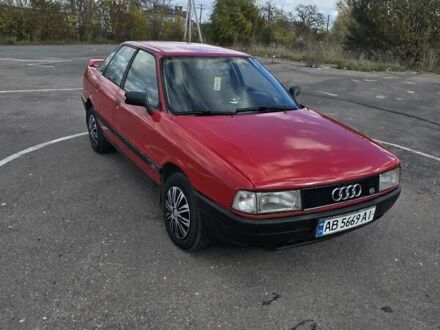 Красный Ауди 80, объемом двигателя 1.8 л и пробегом 453 тыс. км за 1800 $, фото 1 на Automoto.ua