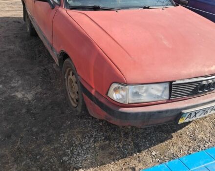 Красный Ауди 80, объемом двигателя 1.8 л и пробегом 111 тыс. км за 700 $, фото 1 на Automoto.ua