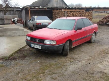 Ауді 80 1991 у Камінь-Каширський на Automoto.ua Червоний Ауді 80, об'ємом двигуна 1.9 л та пробігом 380 тис. км за 2300 $, фото 1 на Automoto.ua