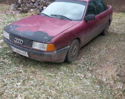 Красный Ауди 80, объемом двигателя 1.85 л и пробегом 405 тыс. км за 750 $, фото 1 на Automoto.ua