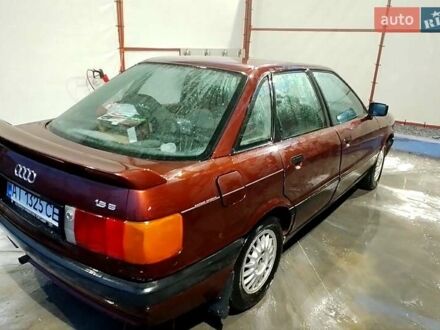 Красный Ауди 80, объемом двигателя 1.8 л и пробегом 135 тыс. км за 750 $, фото 1 на Automoto.ua