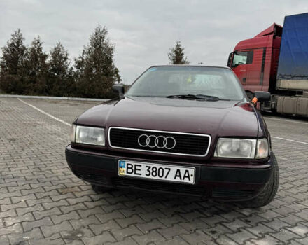 Красный Ауди 80, объемом двигателя 2 л и пробегом 322 тыс. км за 1800 $, фото 1 на Automoto.ua