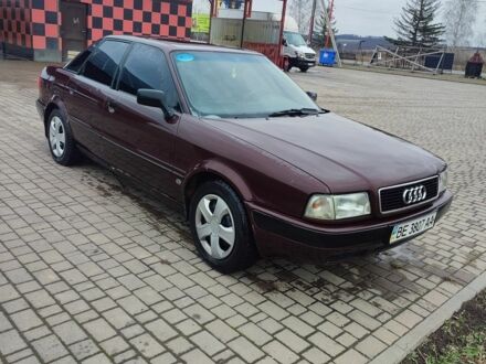 Красный Ауди 80, объемом двигателя 2 л и пробегом 322 тыс. км за 1150 $, фото 1 на Automoto.ua