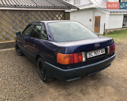 Синий Ауди 80, объемом двигателя 1.8 л и пробегом 200 тыс. км за 1150 $, фото 1 на Automoto.ua