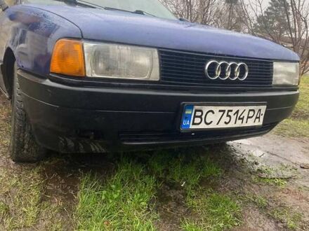 Синий Ауди 80, объемом двигателя 1.8 л и пробегом 250 тыс. км за 1200 $, фото 1 на Automoto.ua