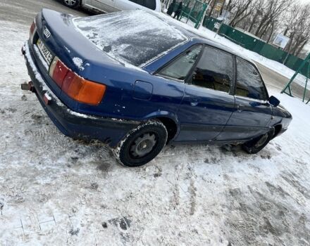 Синий Ауди 80, объемом двигателя 1.8 л и пробегом 400 тыс. км за 1200 $, фото 1 на Automoto.ua