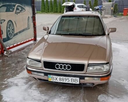 Бежевый Ауди 90, объемом двигателя 2.2 л и пробегом 333 тыс. км за 1500 $, фото 1 на Automoto.ua