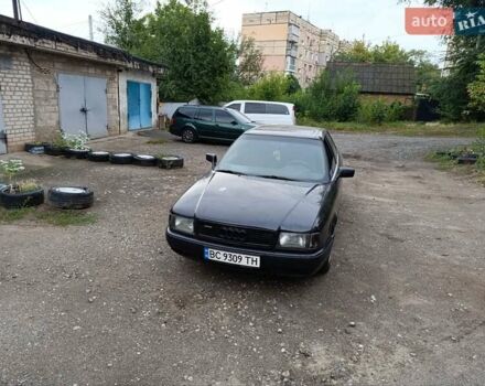 Черный Ауди 90, объемом двигателя 2.31 л и пробегом 300 тыс. км за 1600 $, фото 1 на Automoto.ua