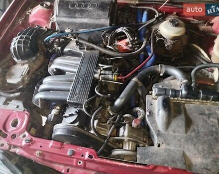 Красный Ауди 90, объемом двигателя 2.3 л и пробегом 350 тыс. км за 1700 $, фото 1 на Automoto.ua