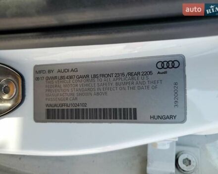 Ауді А3 2017 у Івано-Франківську на Automoto.ua Білий Ауді А3, об'ємом двигуна 1.98 л та пробігом 126 тис. км за 4100 $, фото 10 на Automoto.ua