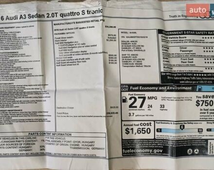Сірий Ауді А3, об'ємом двигуна 2 л та пробігом 205 тис. км за 13500 $, фото 23 на Automoto.ua