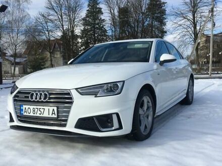 Ауді А4 2019 у Тячеве на Automoto.ua Білий Ауді А4, об'ємом двигуна 1.98 л та пробігом 37 тис. км за 24700 $, фото 1 на Automoto.ua